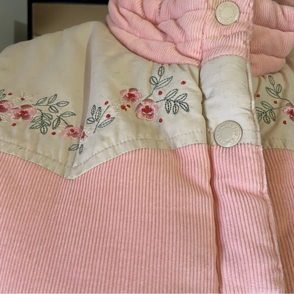 Cottagecore Reversible Puffer Vest Jacket Floral Feminine Corduroy Western Fairy - Picture 4 of 10
